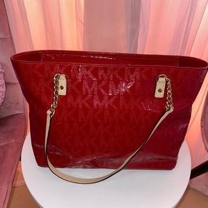 Red Michael Kors purse